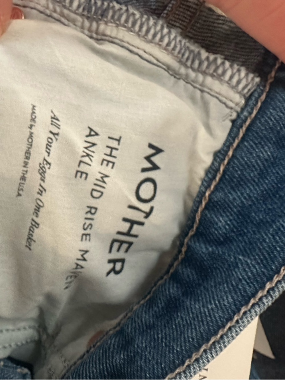 MOTHER Wide-Leg Ankle Jeans in Medium Blue Wash - Picture 6 of 6